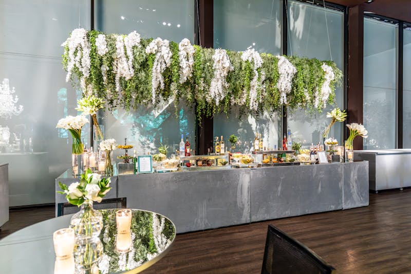 Décoration cocktail réception florale